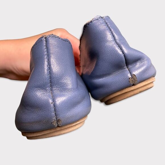 Mia | Blue Scalloped Flats - Picture 4 of 5